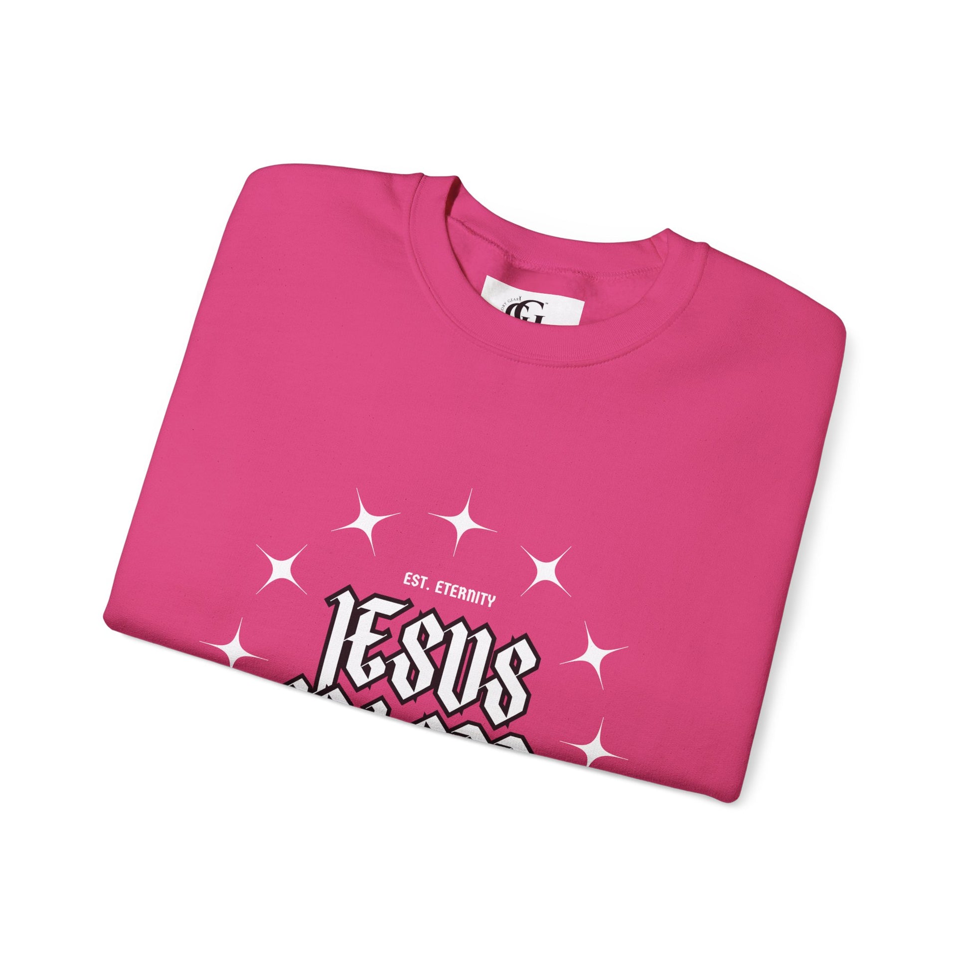 Faith-Inspired Unisex Heavy Blend Crewneck Sweatshirt - 'Jesus Is Lord' Design