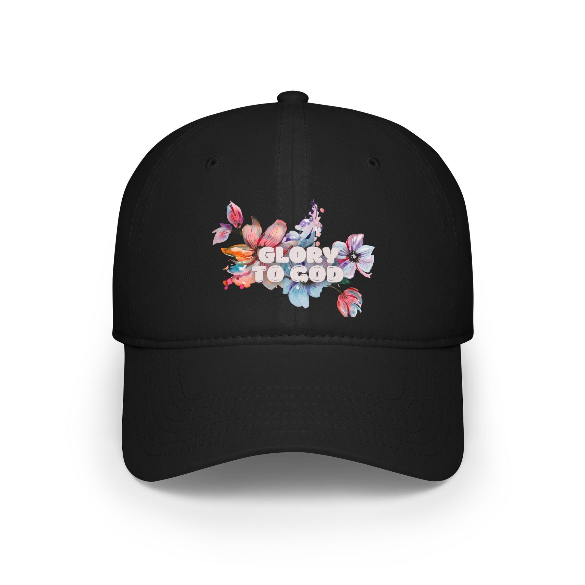 Glory to God Floral Low Profile Baseball Cap | Stylish Faith-Inspired Headwear