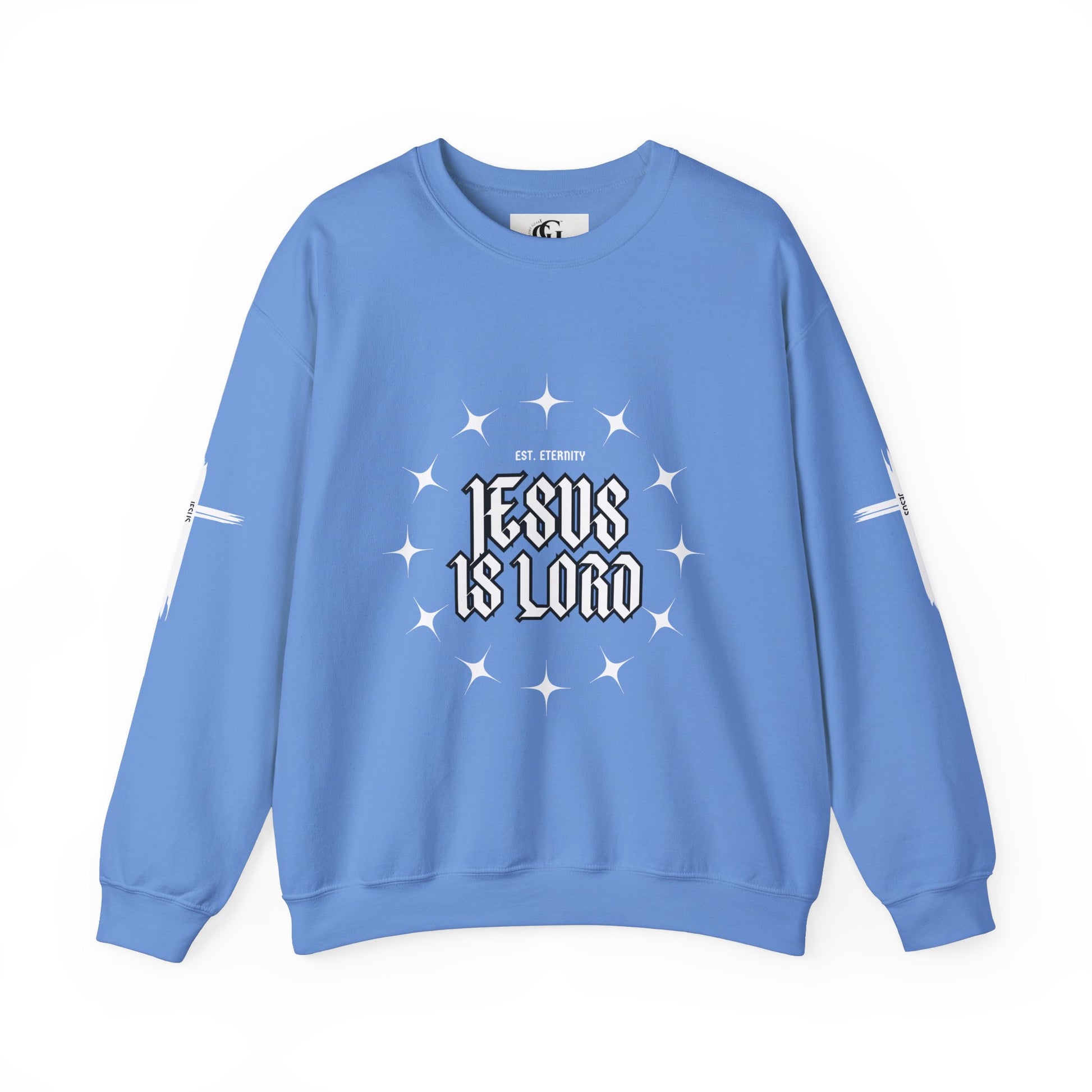 Faith-Inspired Unisex Heavy Blend Crewneck Sweatshirt - 'Jesus Is Lord' Design