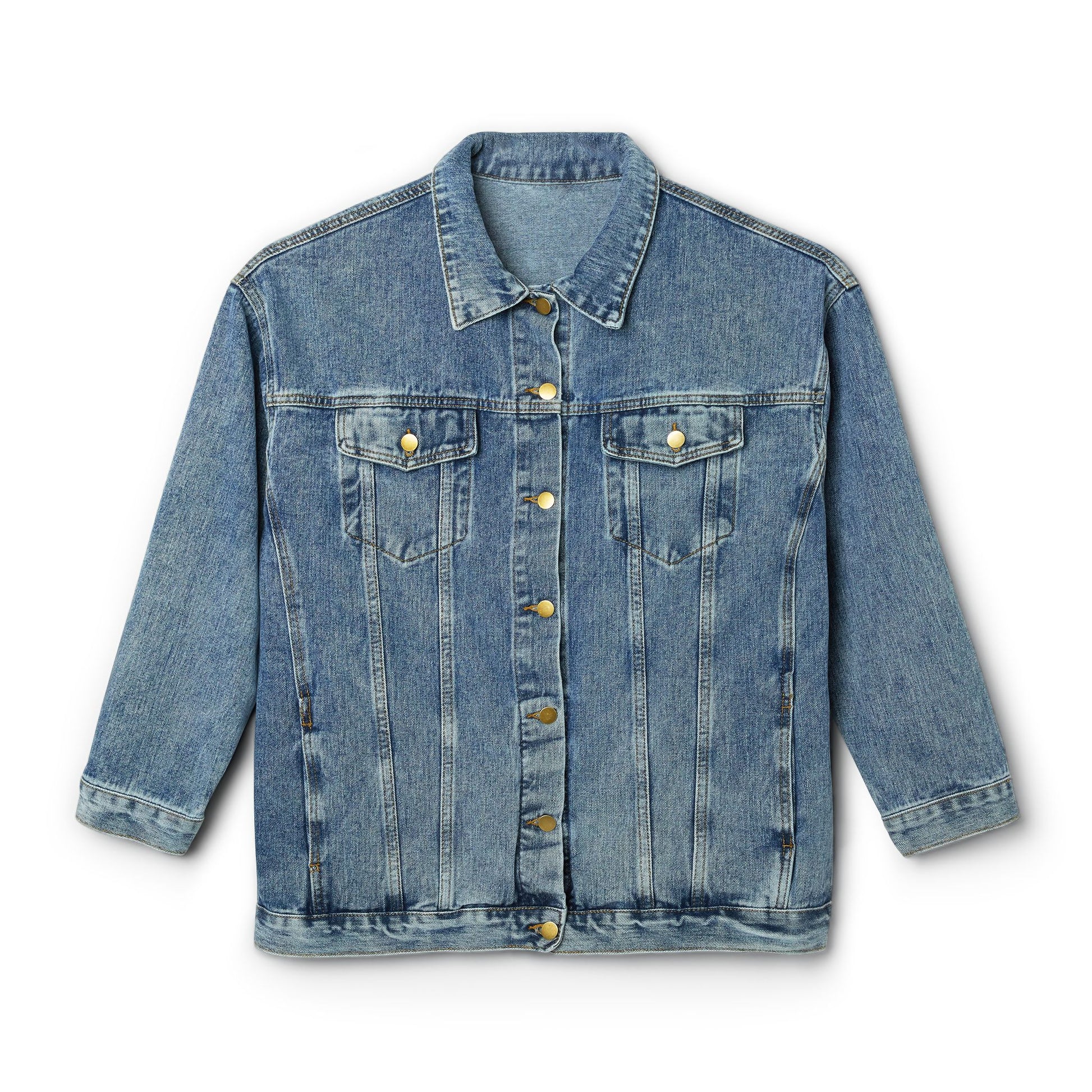 Edgy Chic Women's Denim Jacket - Trendy Retro Style for Fashion Lovers