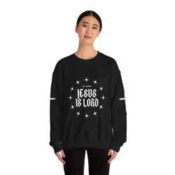 Collection of Faith-Inspired Unisex Heavy Blend Crewneck Sweatshirt - 'Jesus Is Lord' Design in a gallery layout