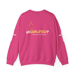 Collection of QUALIFIED "God Called Me Anyway" Unisex Crewneck Sweatshirt - Cozy Motivational Apparel in a gallery layout