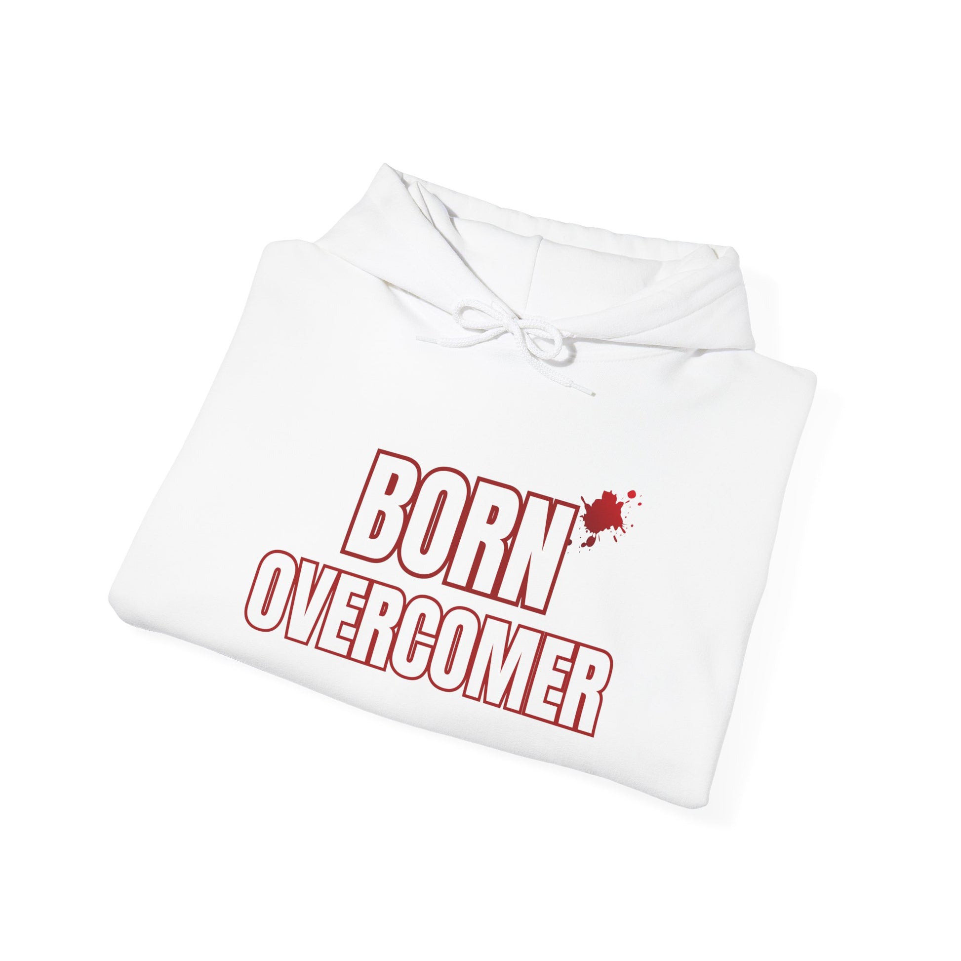 Born Overcomer - Unisex Heavy Blend Hoodie - Inspirational Sweatshirt for Everyday Comfort