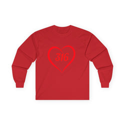 Collection of Heart 316 Unisex Ultra Cotton Long Sleeve Tee - Perfect Gift for Faith & Love Events in a gallery layout