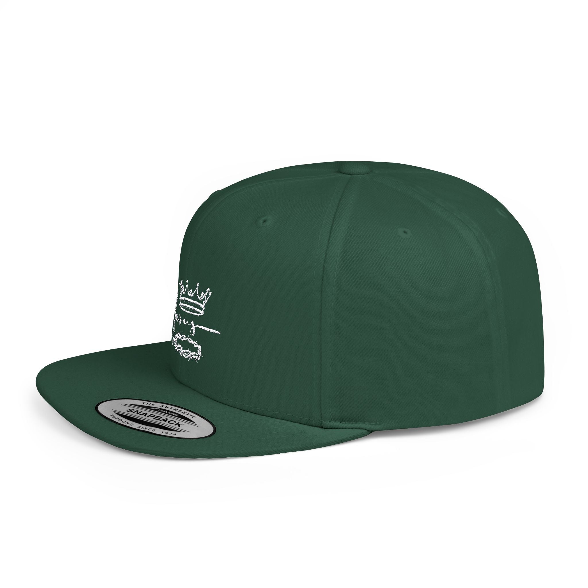 Collection of Jesus Crown Flat Bill Snapback Hat - Stylish Christian Apparel in a gallery layout