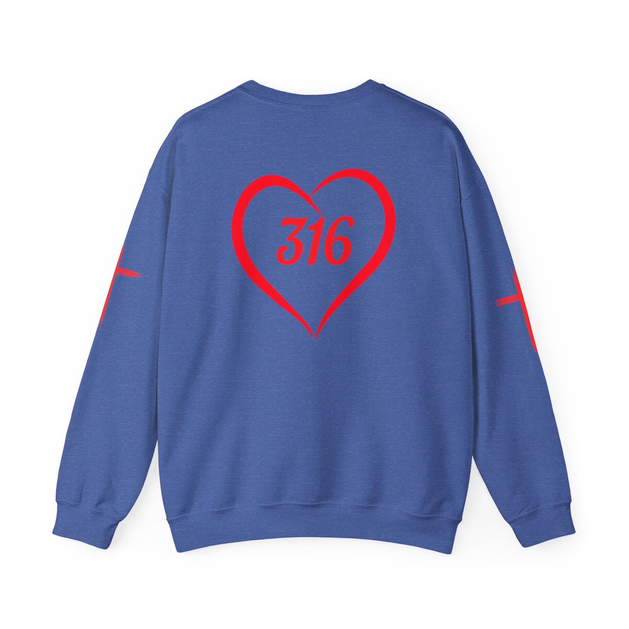 Collection of 316 Heart Graphic Unisex Crewneck Sweatshirt - Cozy Casual Love in a gallery layout