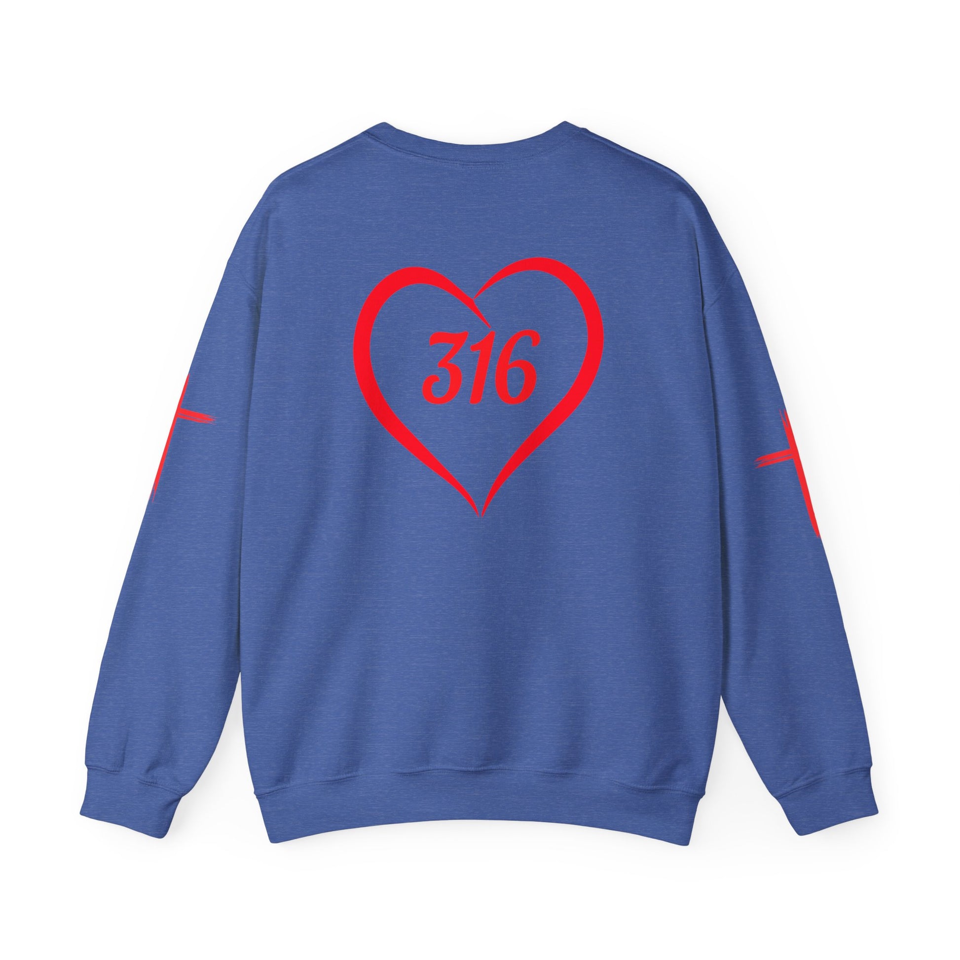 316 Heart Graphic Unisex Crewneck Sweatshirt - Cozy Casual Love