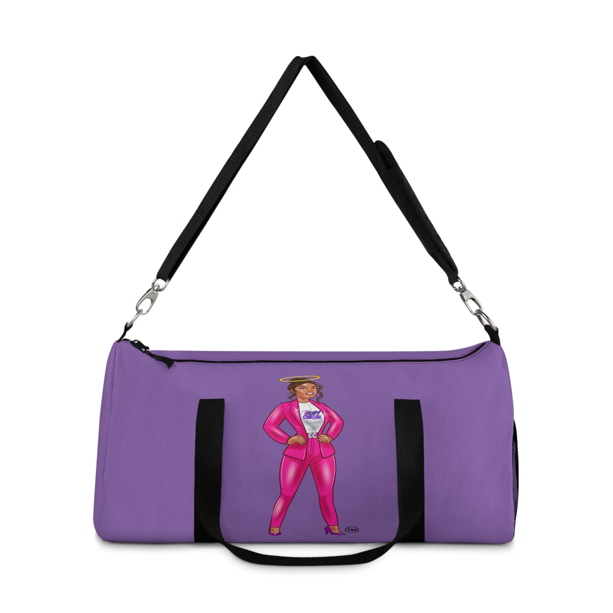 Collection of Edgy Chique Empowerment Duffel Bag - Bold Design for Fitness & Travel in a gallery layout