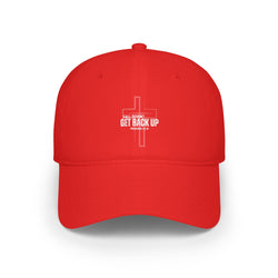 Collection of Inspirational Low Profile Baseball Cap - "Get Back Up" Faith-Based Hat in a gallery layout